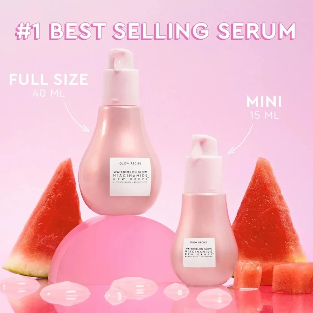 New Glow Recipe Watermelon Glow Niacinamide Hue Drops Sun Glow Serum 15 mL